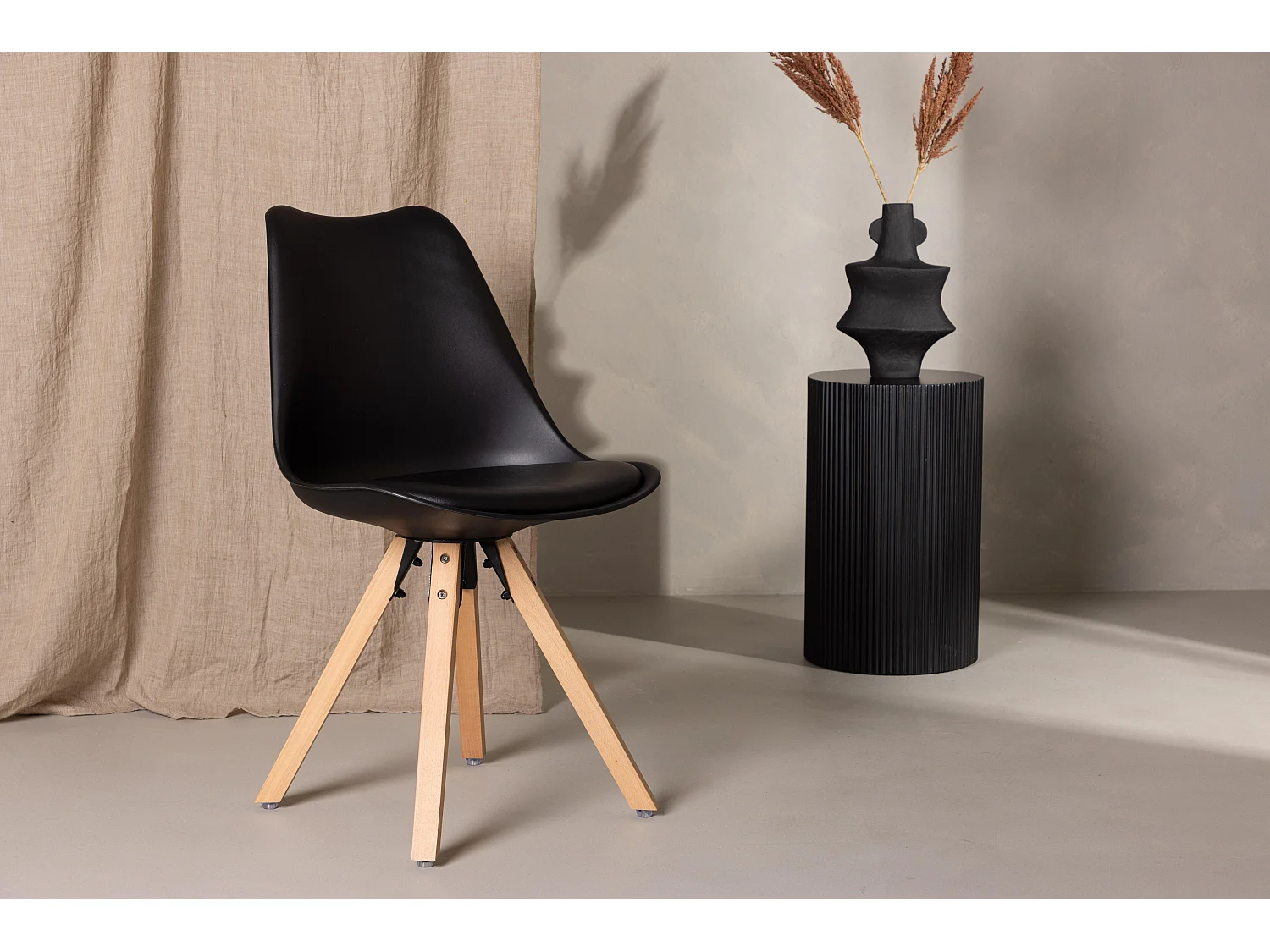 Cadeira Jantar ZENO DRC 48x56x84 Preto