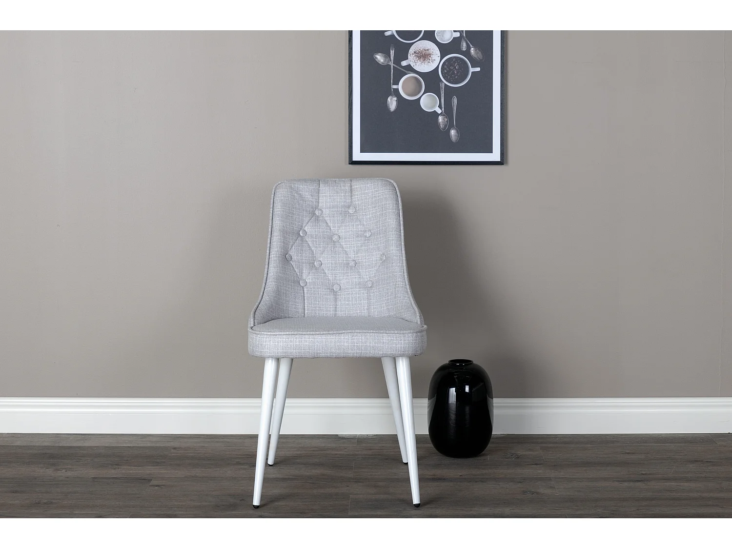 Cadeira Jantar VELVET DELUXE DRC 1NOS 50x66x89 Cinzento