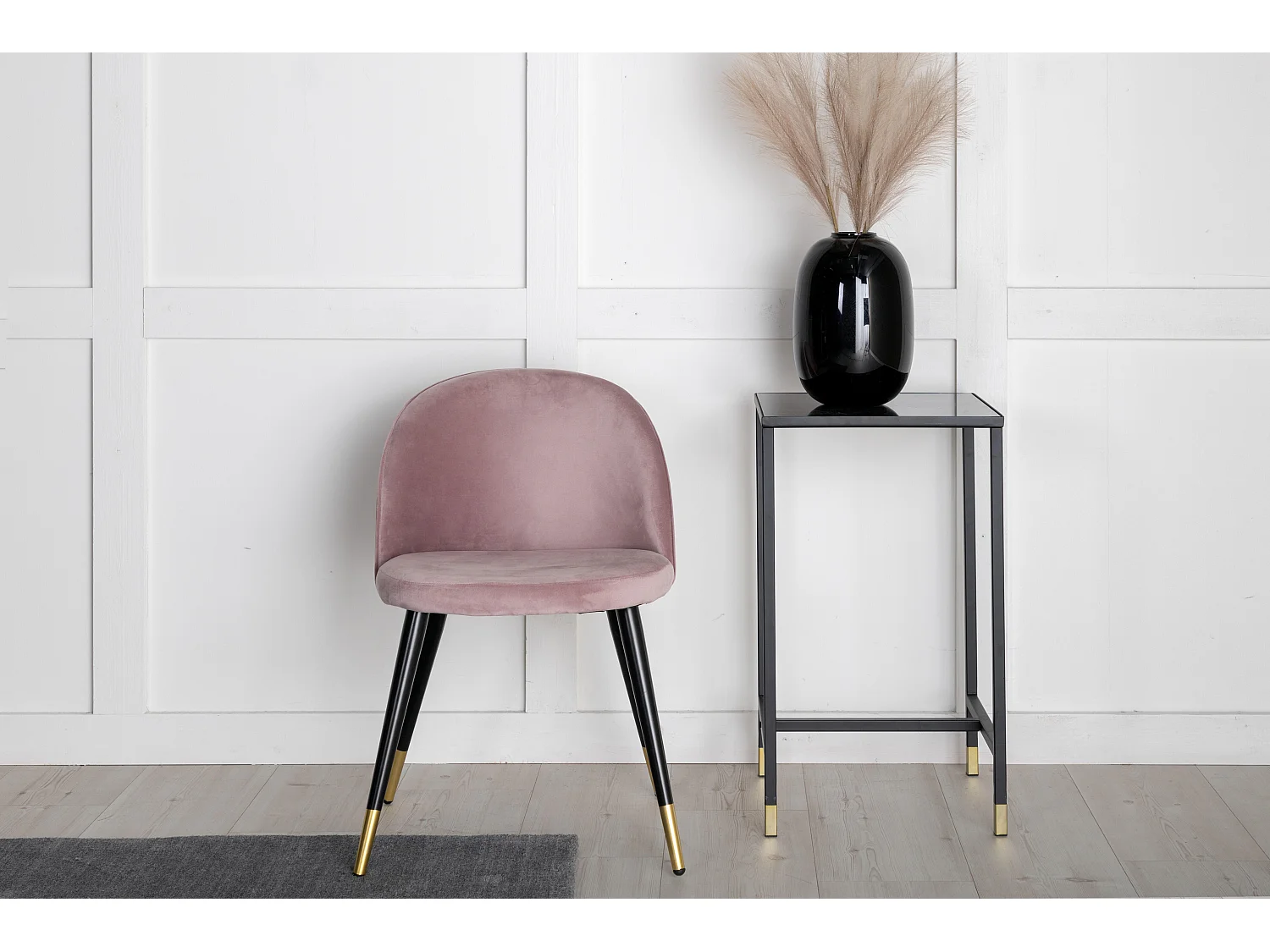 Chaise VELVET DRC 1NOS 50x57x77 Rose