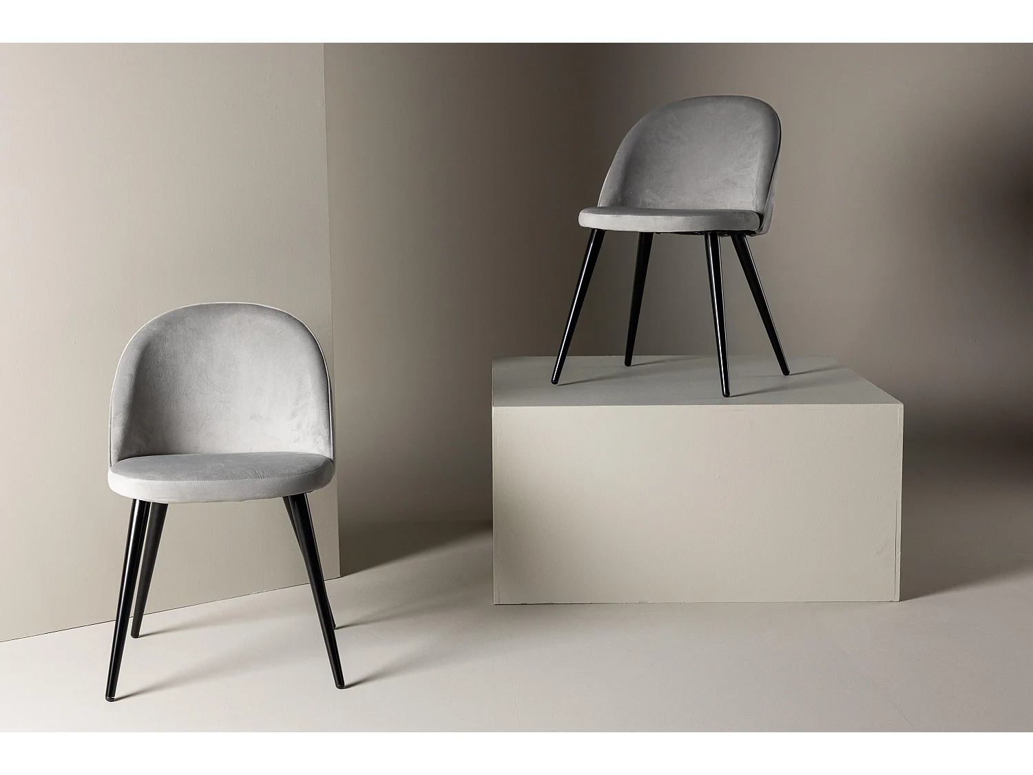 Silla VELVET DRC 1NOS 50x57x77 Gris