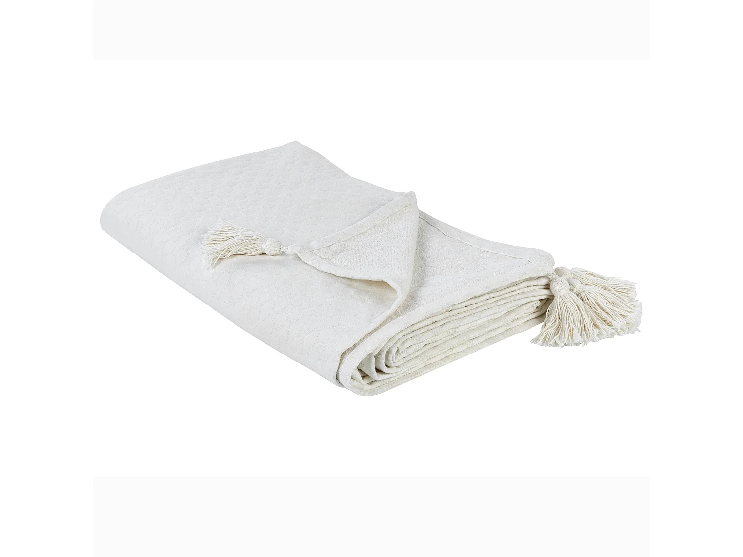 Sprei LINDULA Katoen 150 x 200 cm Gebroken wit