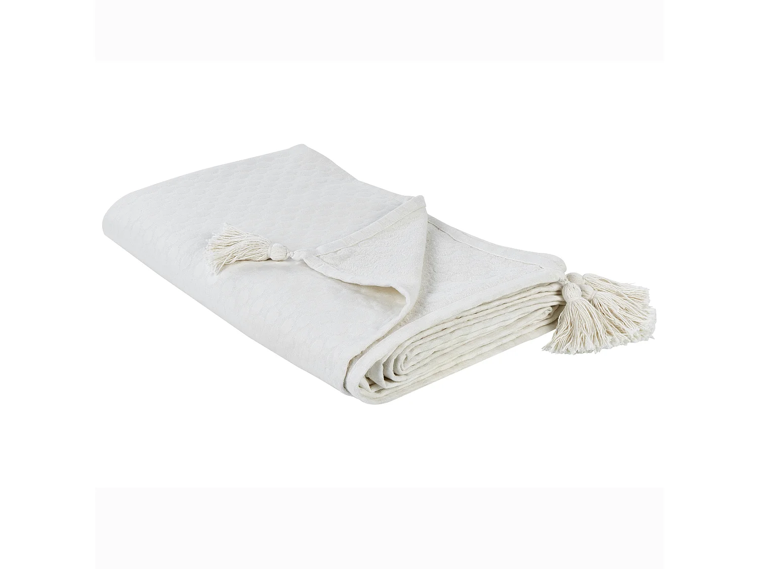 Colcha LINDULA Algodão 150 x 200 cm Branco creme
