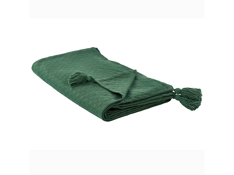 Couvre-lits LINDULA Coton 200 x 220 cm Vert