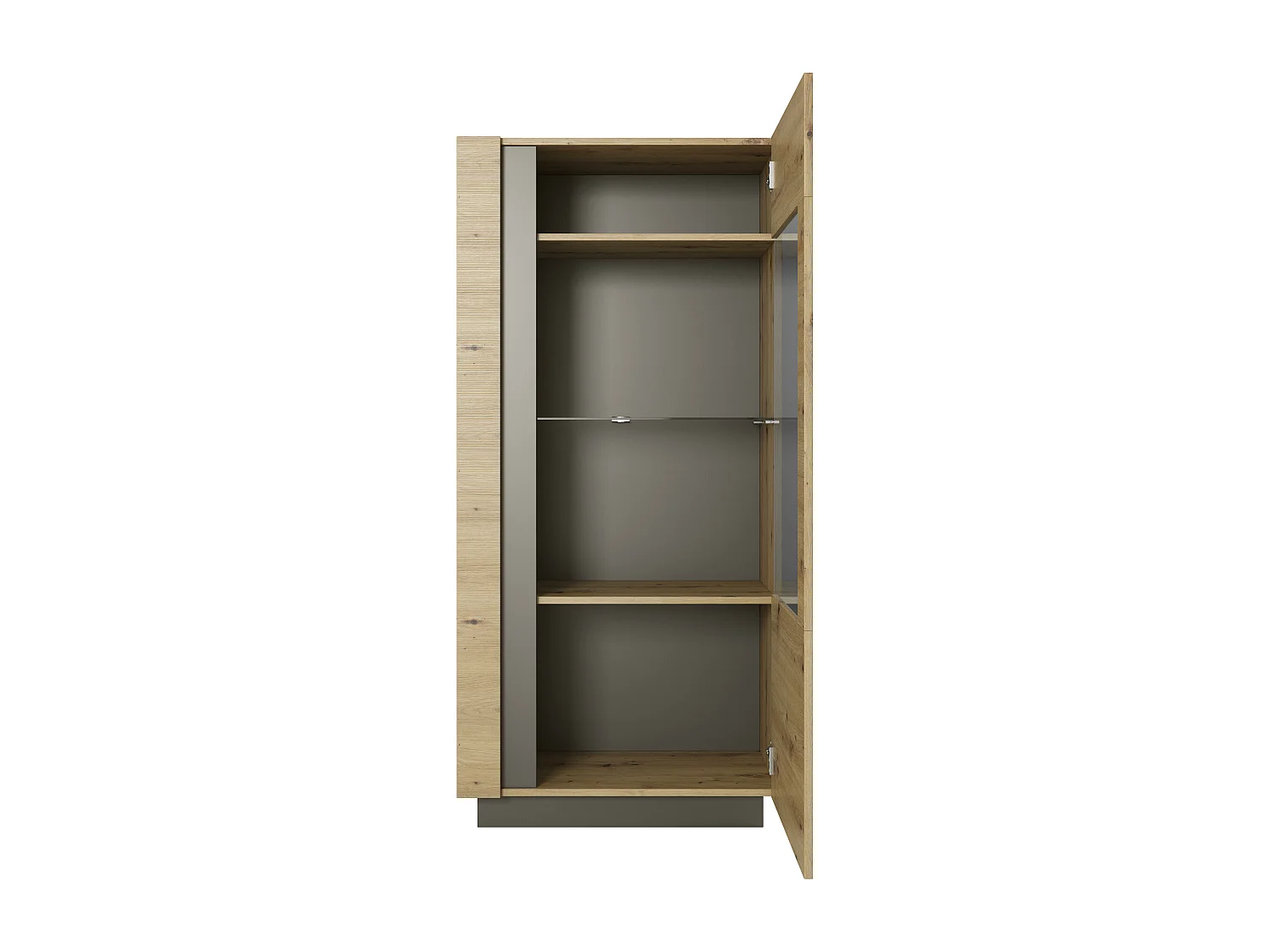 Vitrinenschrank ARCADE SC72 1D 72x40x154 Beige