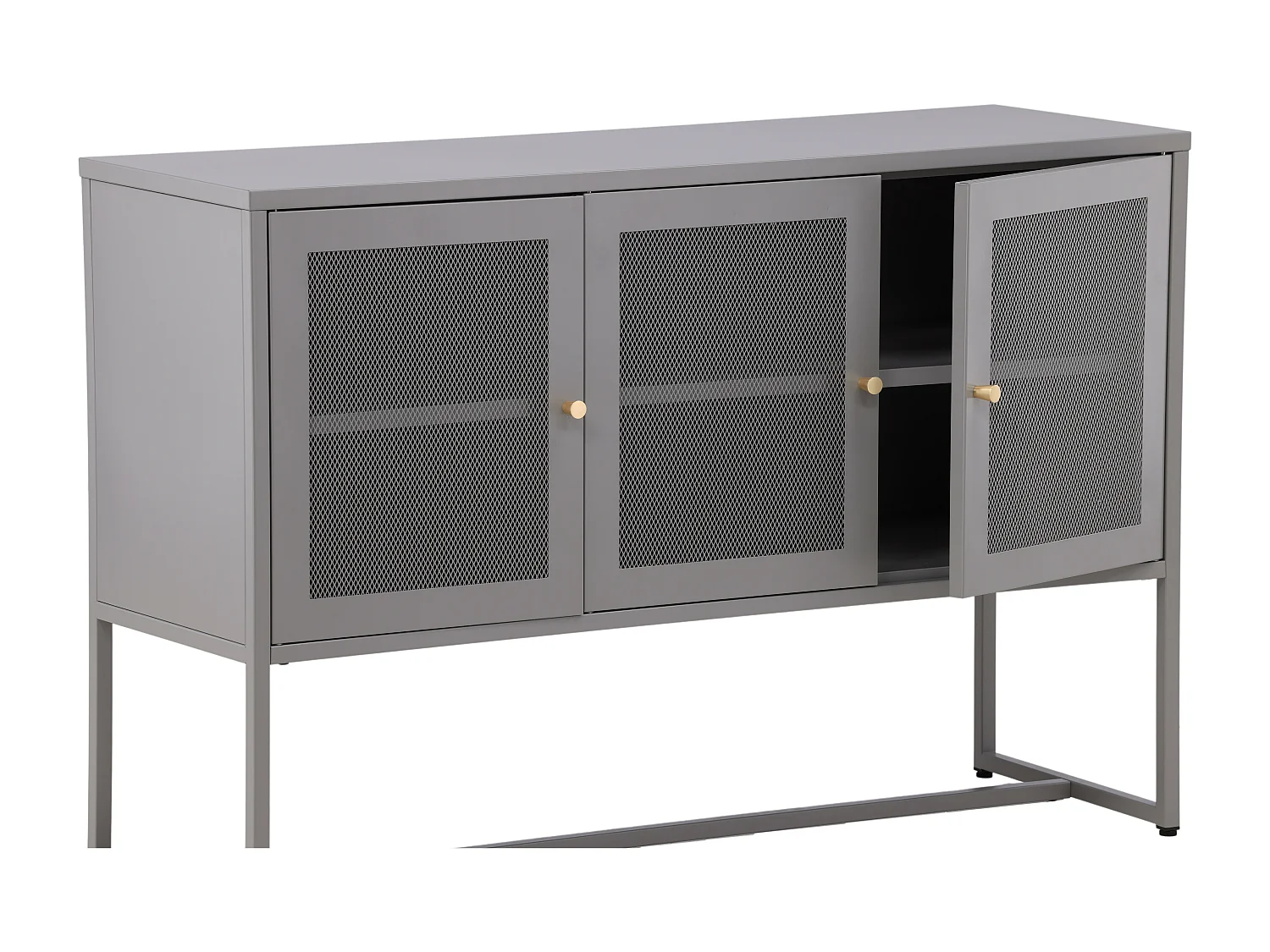 Vitrinekast MALLA SC120 3D 120x40x80 Lichtgrijs