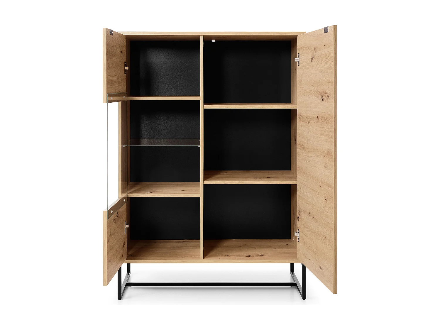 Vitrinekast AMBER SC93 2D 93x39x133 Beige