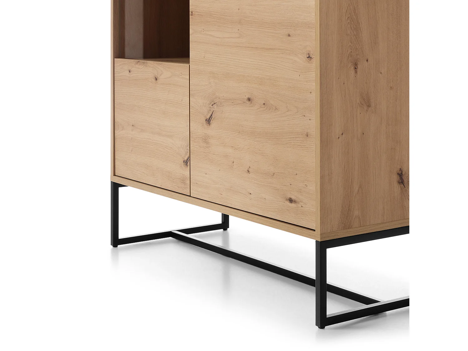 Vitrinekast AMBER SC93 2D 93x39x133 Beige