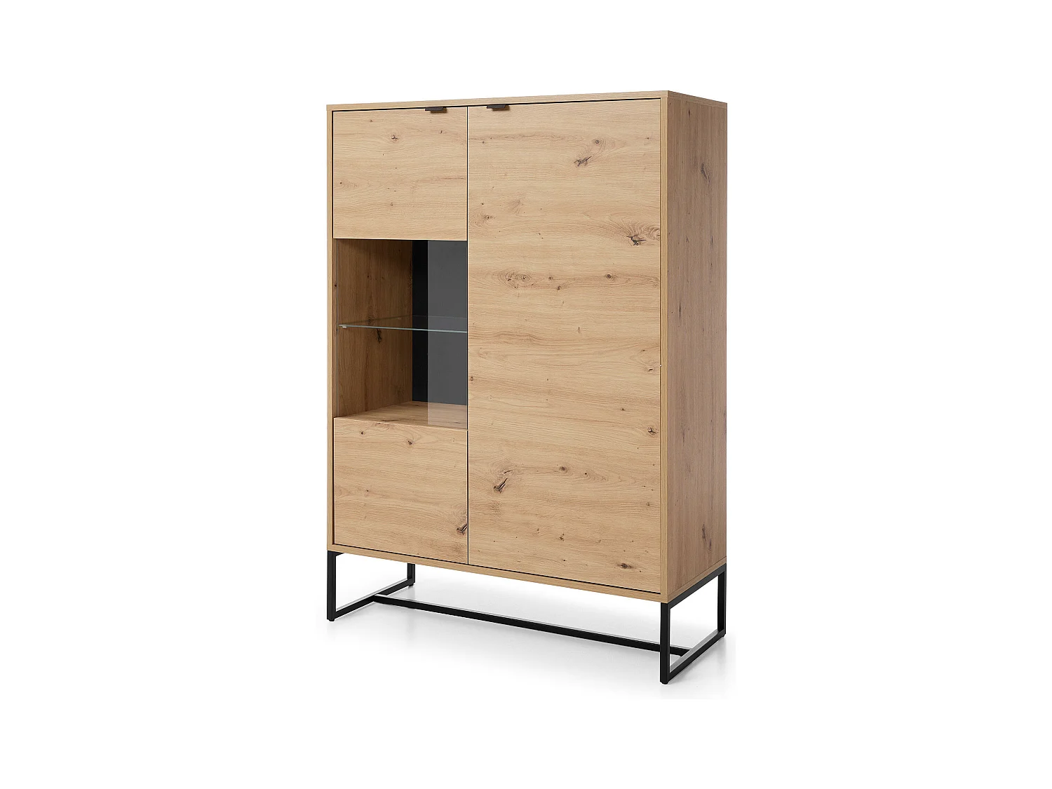 Vitrinekast AMBER SC93 2D 93x39x133 Beige