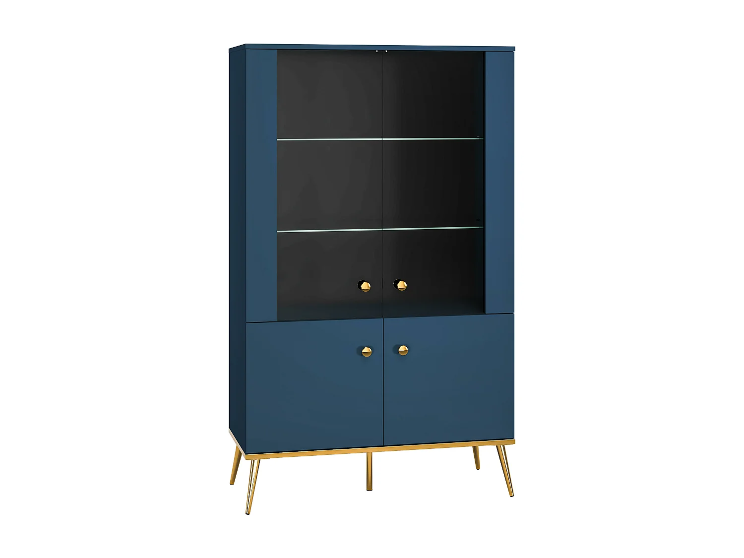 Vitrine MARINE SC92 4D 92x40x152 Bleu
