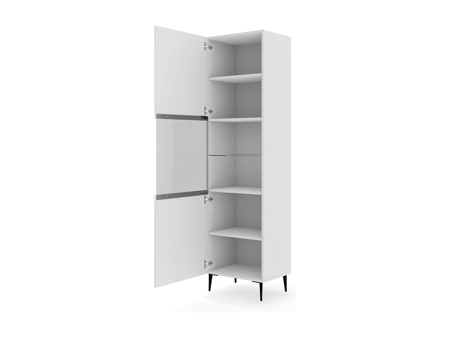 Vitrinekast RAVENNA B SC60 1D 60x42x215 Wit