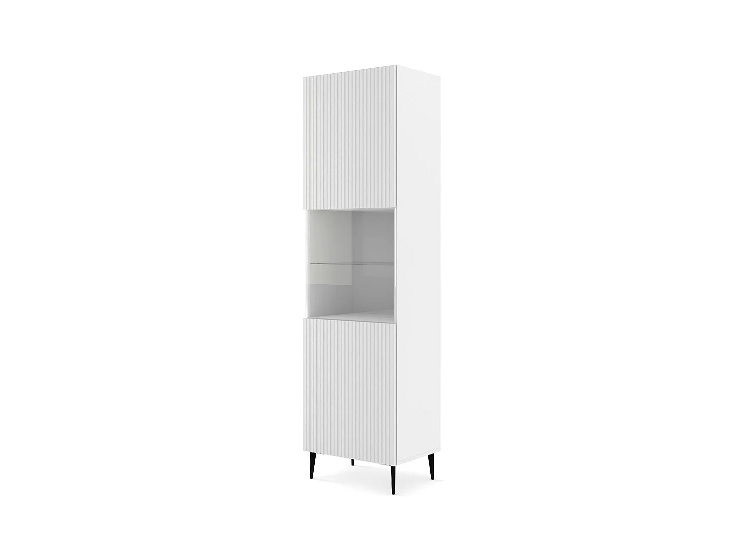 Vitrinekast RAVENNA B SC60 1D 60x42x215 Wit