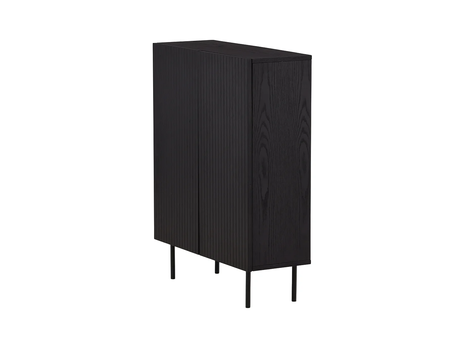 Vitrinekast BJÖRKÖN SC80 2D 80x30x103 Zwart