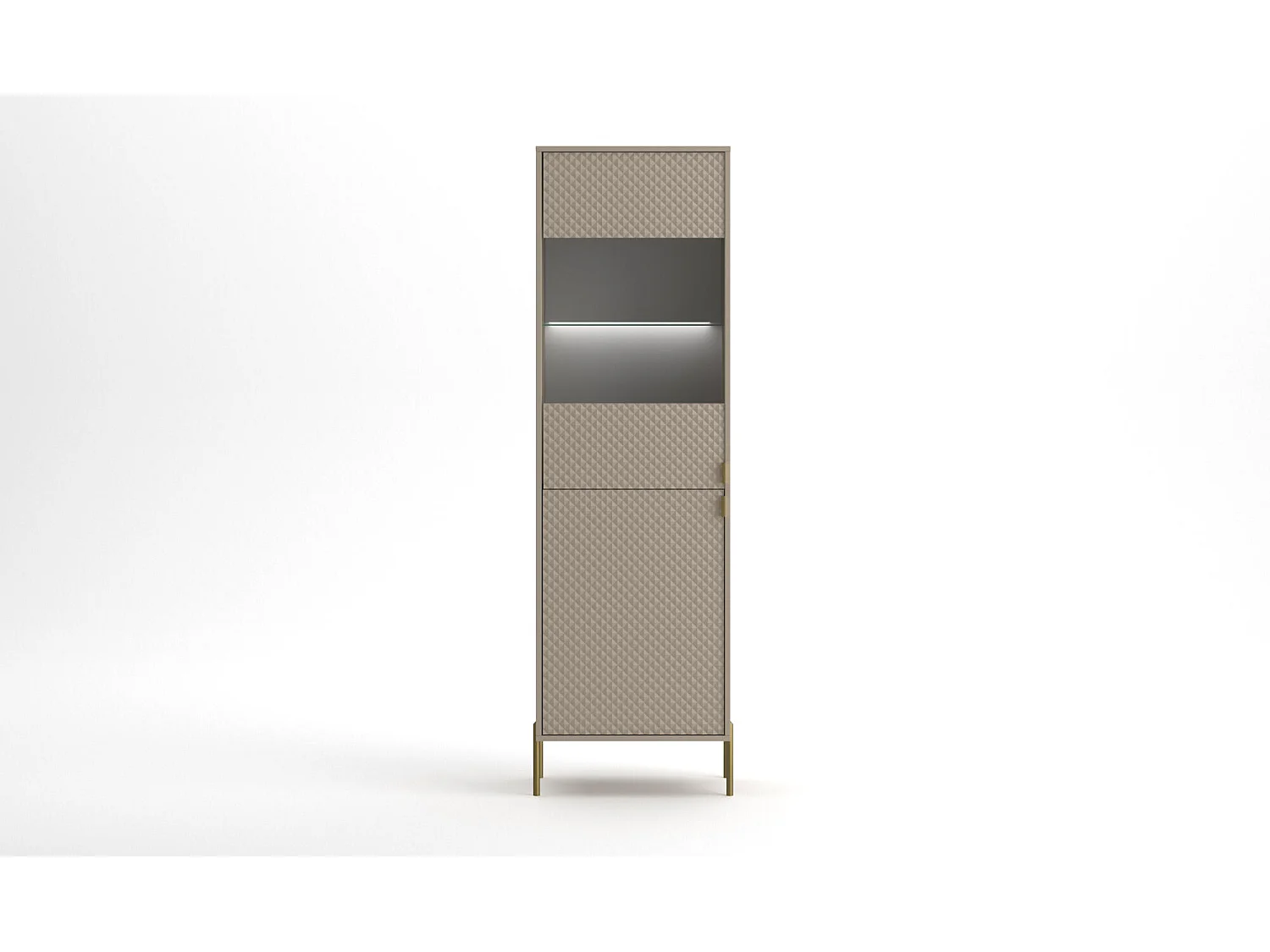 Vitrinekast DIAMO SC54 2D 54x42x190 Beige