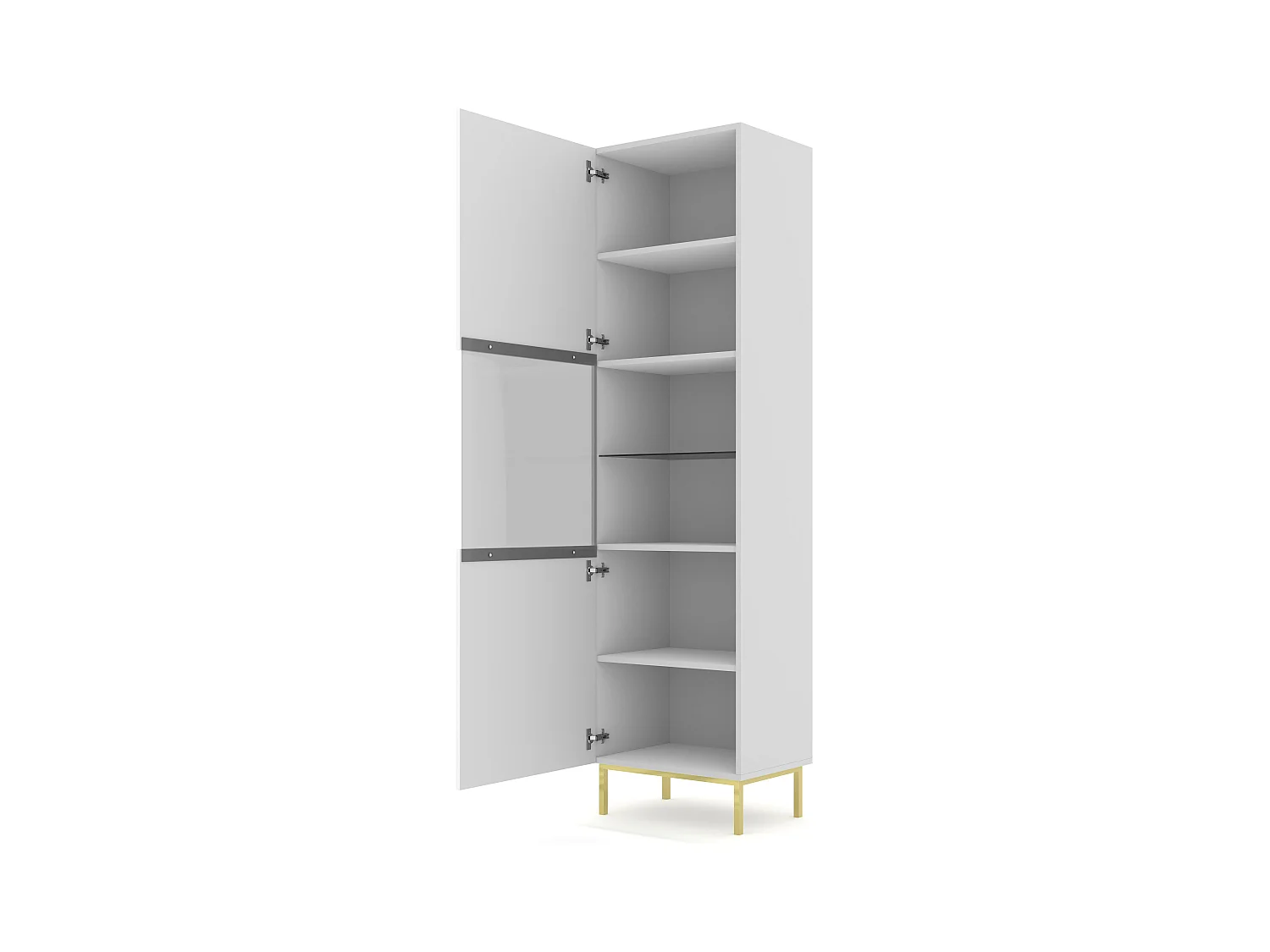 Vitrinekast RAVENNA B SC60 1D 60x42x217 Wit