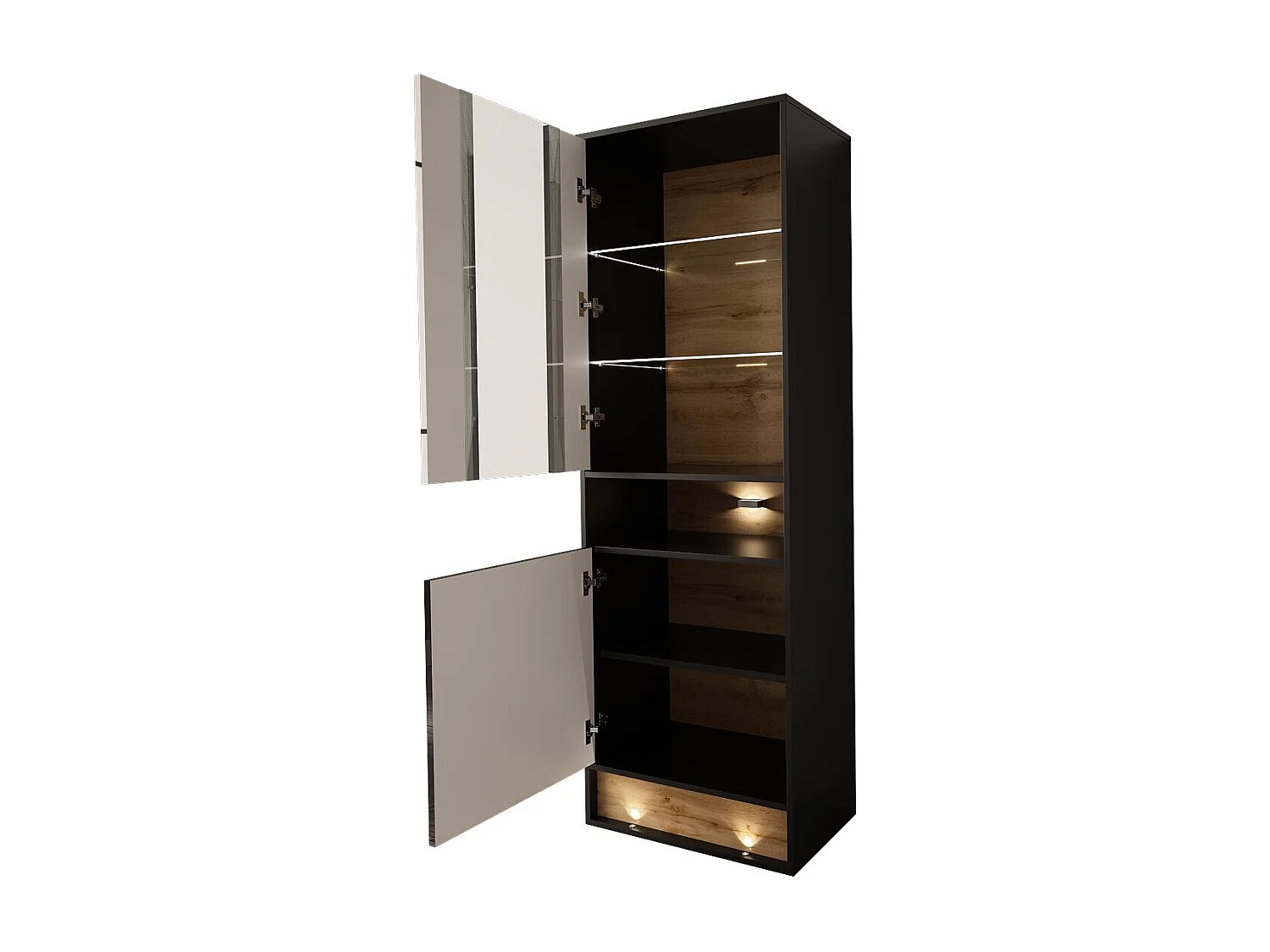 Vitrine VISION SC60 2D 60x40x180 Preto