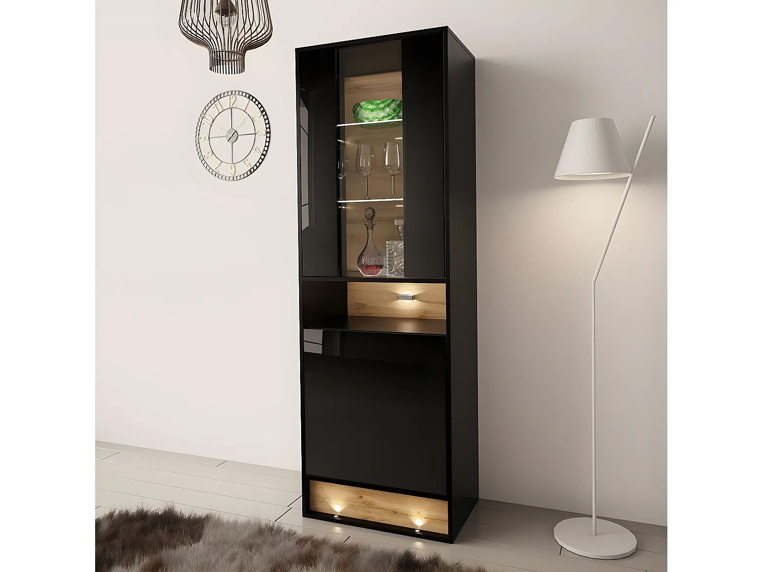 Vitrine VISION SC60 2D 60x40x180 Preto