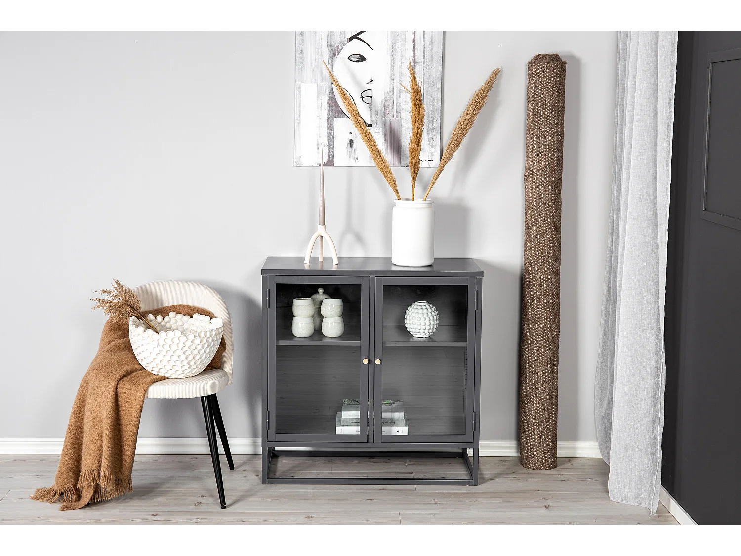 Vitrine BAKAL SC85 2D 85x40x85 Gris