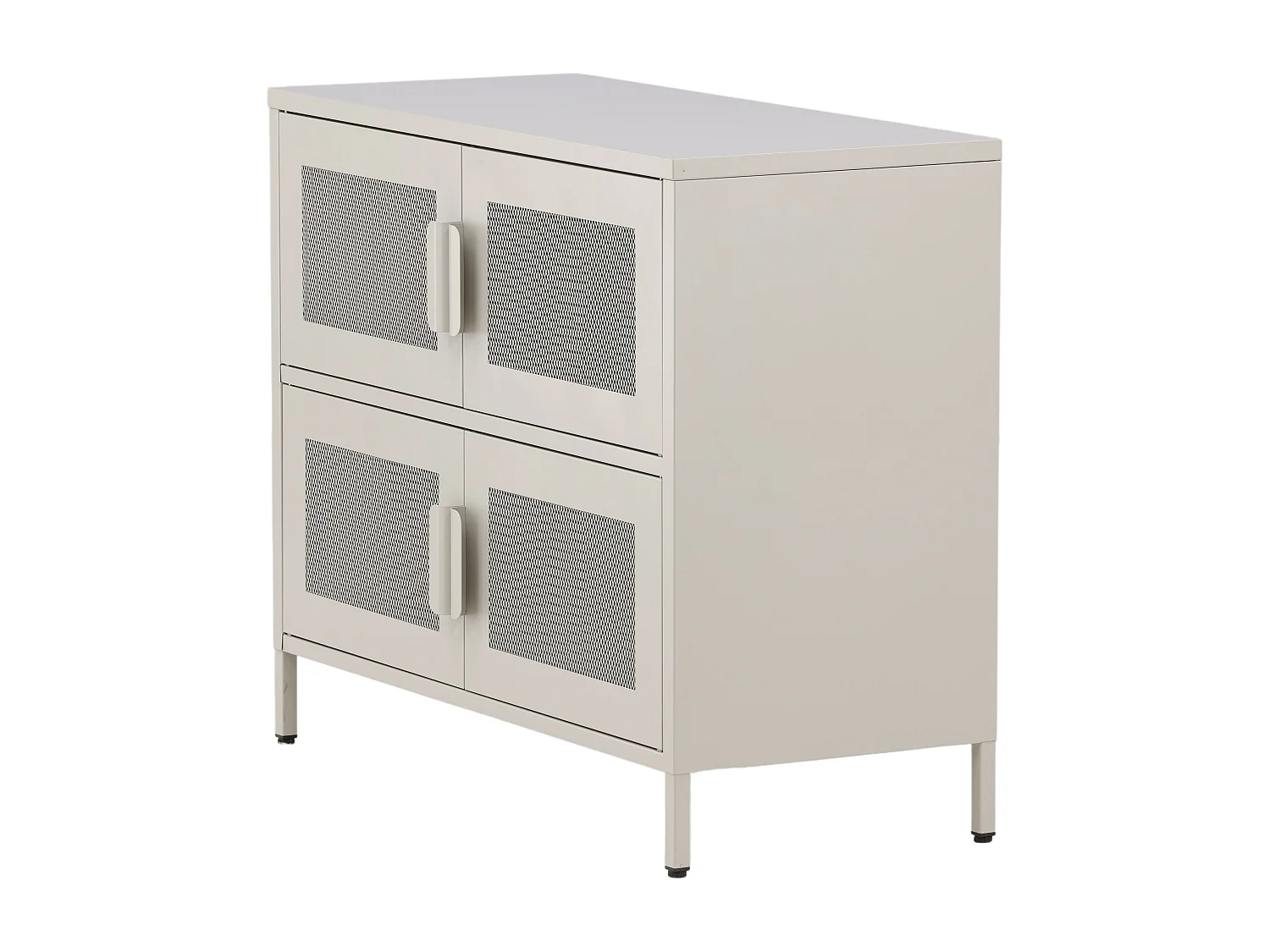 Vitrinekast NETT SC90 4D 90x40x75 Beige