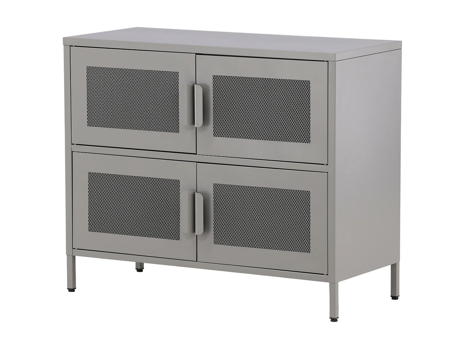 Vitrinekast NETT SC90 4D 90x40x75 Lichtgrijs