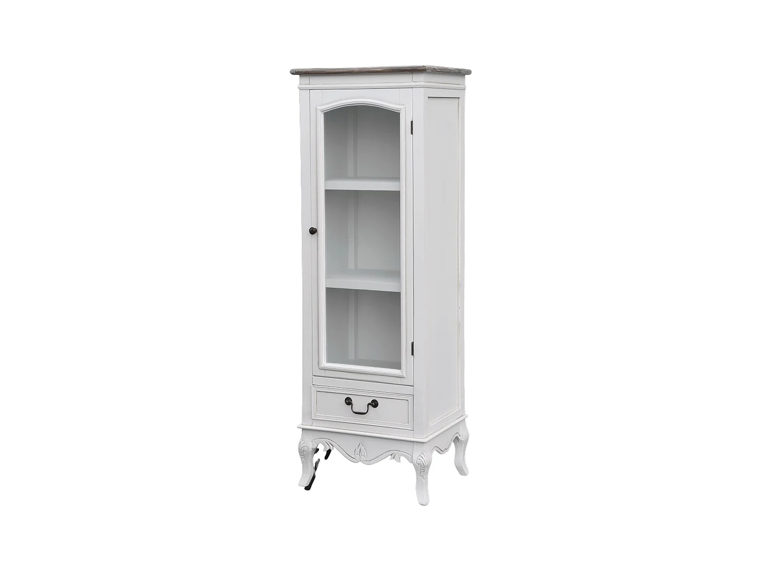 Vitrinekast RIMINI WHITE SC48 1D1D 48x35x133 Wit