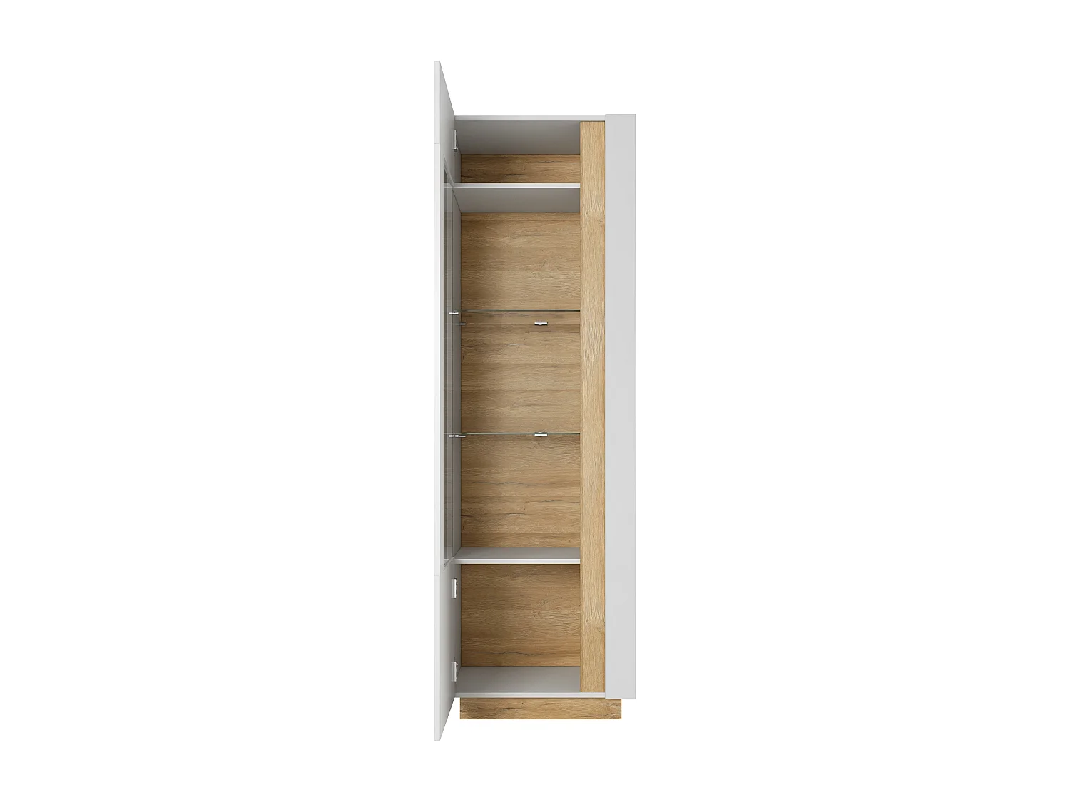 Vitrine ARCADE SC60 1D 60x40x194 Blanc