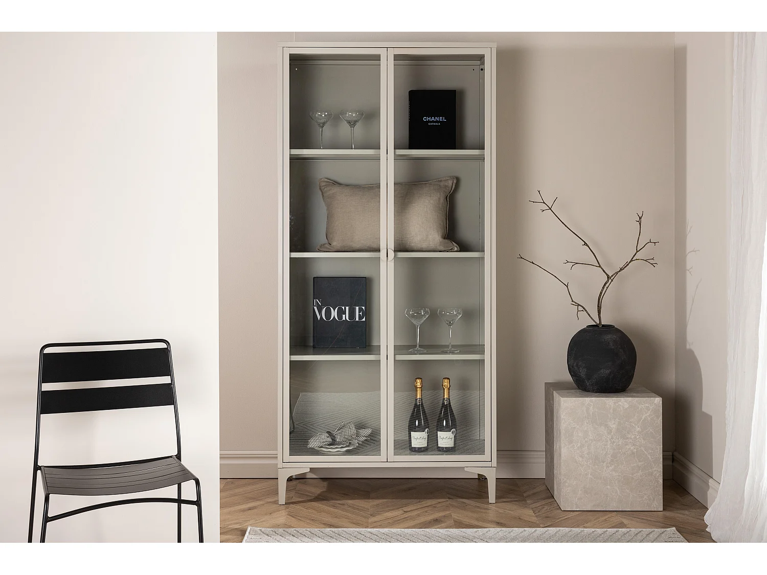 Vetrina PIRING SC90 2D 90x40x190 Beige