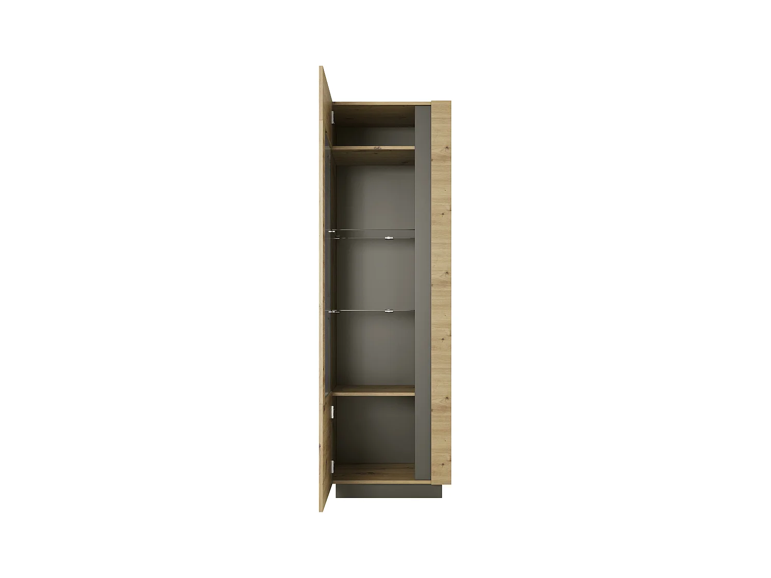 Vitrinekast ARCADE SC60 1D 60x40x194 Beige