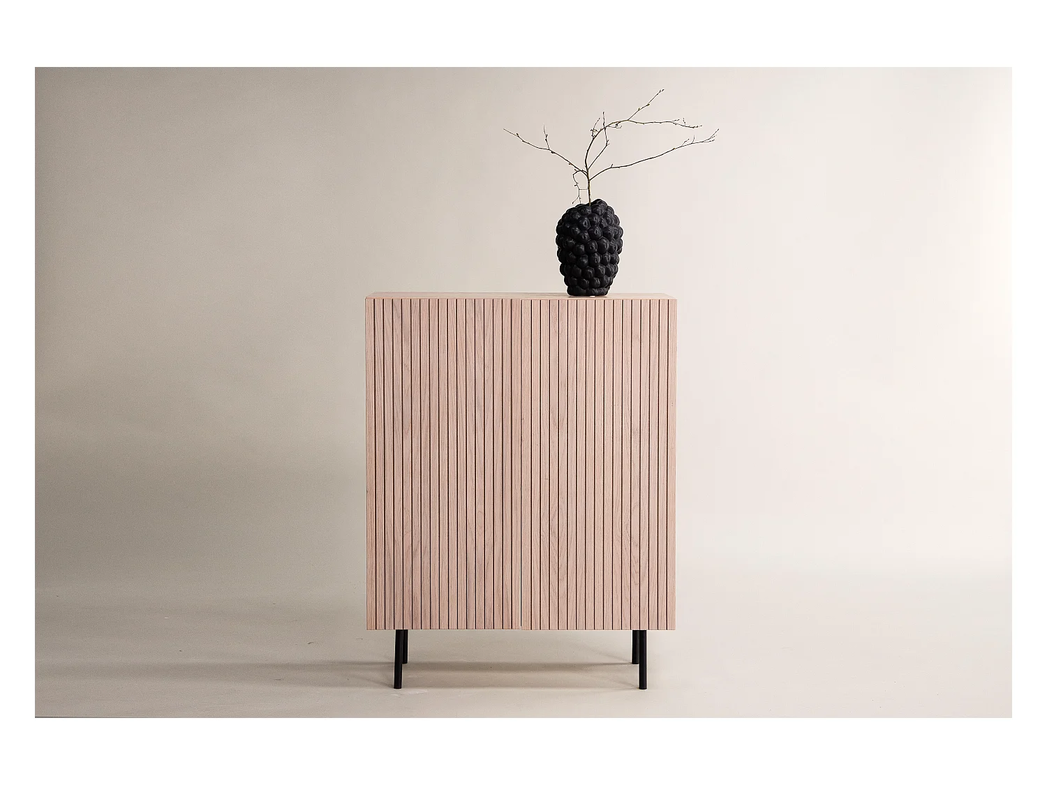 Vitrinekast BJÖRKÖN SC80 2D 80x30x103 Natuurlijk