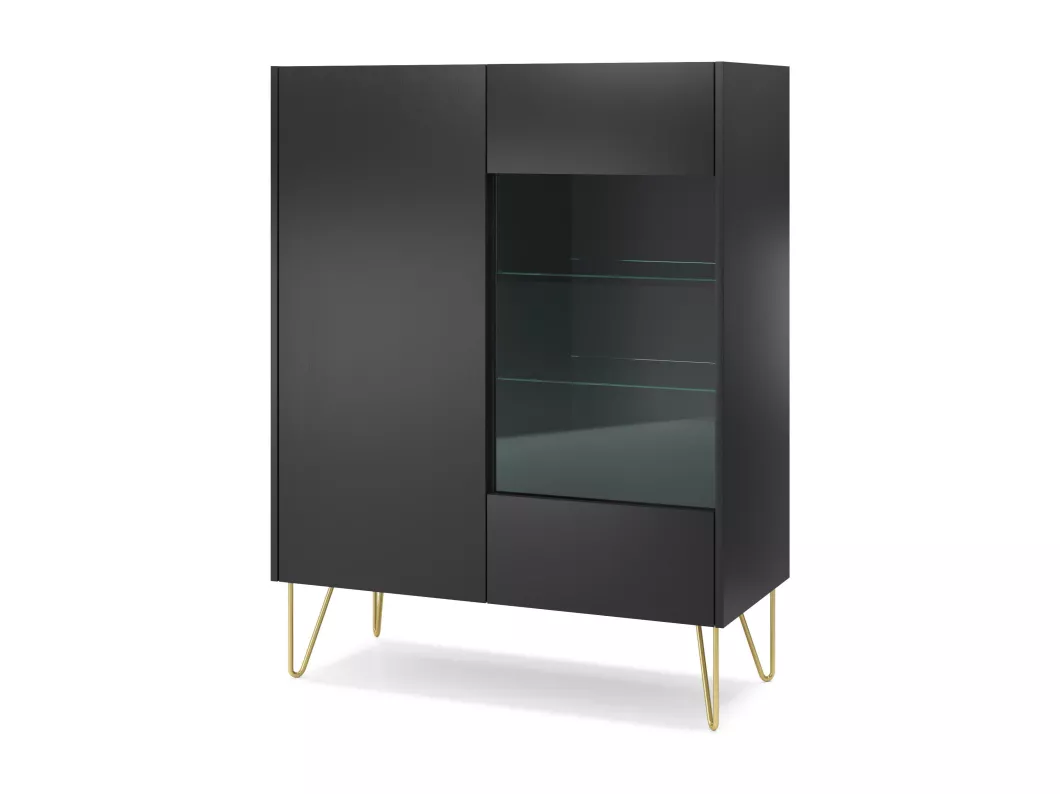 Kauf Unique Vitrinenschrank HARMONY SC97 2D 97x37x122 Schwarz