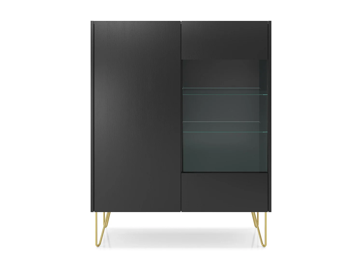 Vetrina HARMONY SC97 2D 97x37x122 Nero