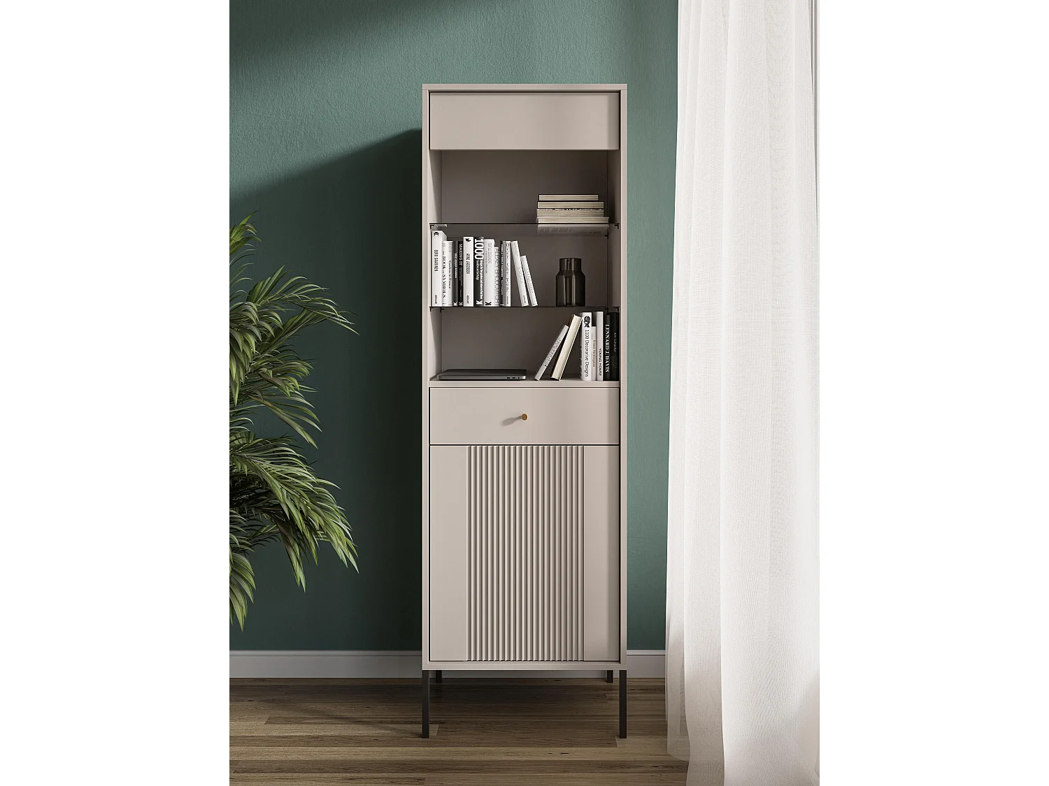 Vitrine ISEO SC54 2D 54x39x180 Beige