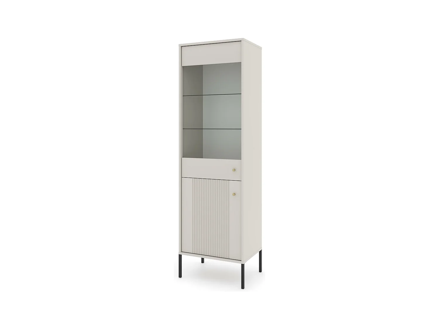 Vitrinekast ISEO SC54 2D 54x39x180 Beige