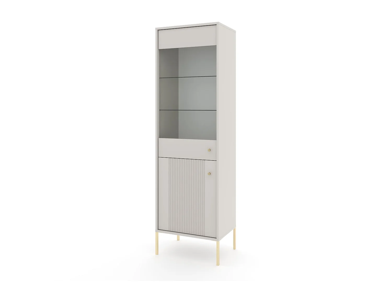 Vitrinekast ISEO SC54 2D 54x39x180 Beige