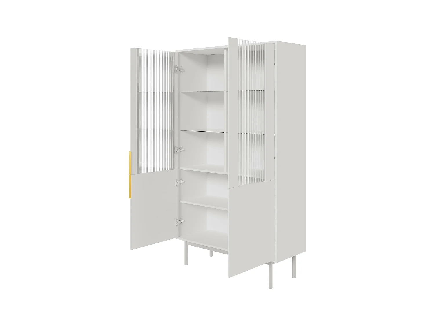 Vitrinenschrank VIVA SC104 2D 104x39x179 Weiß
