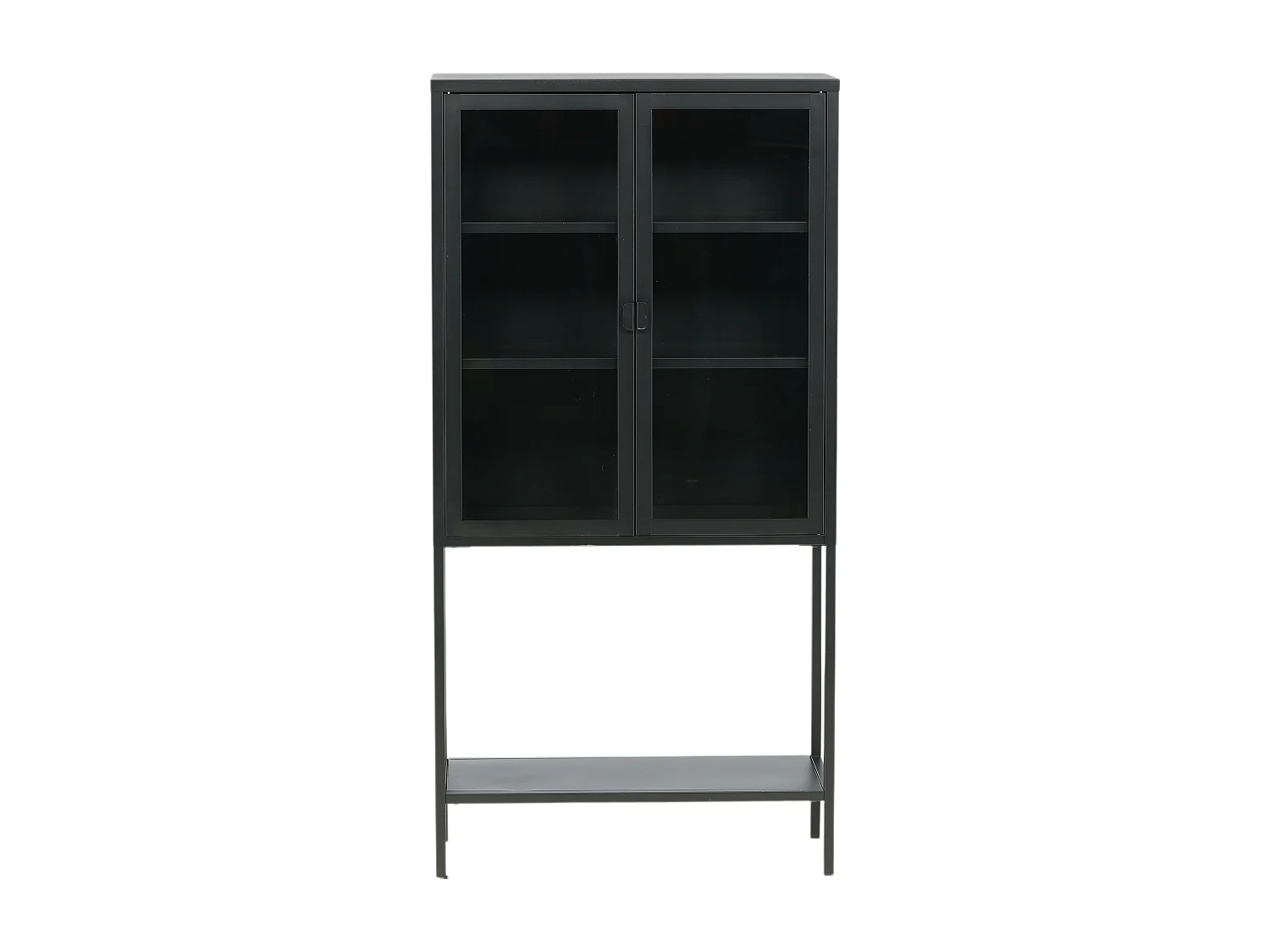 Vitrinekast MISHA SC75 2D 75x35x150 Zwart