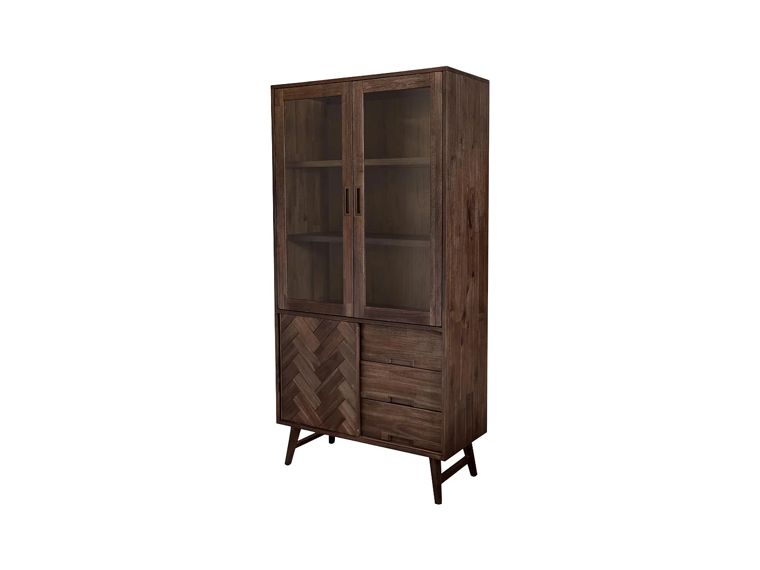 Vitrine ASHTON SC100 3D3D 100x45x195 Brun