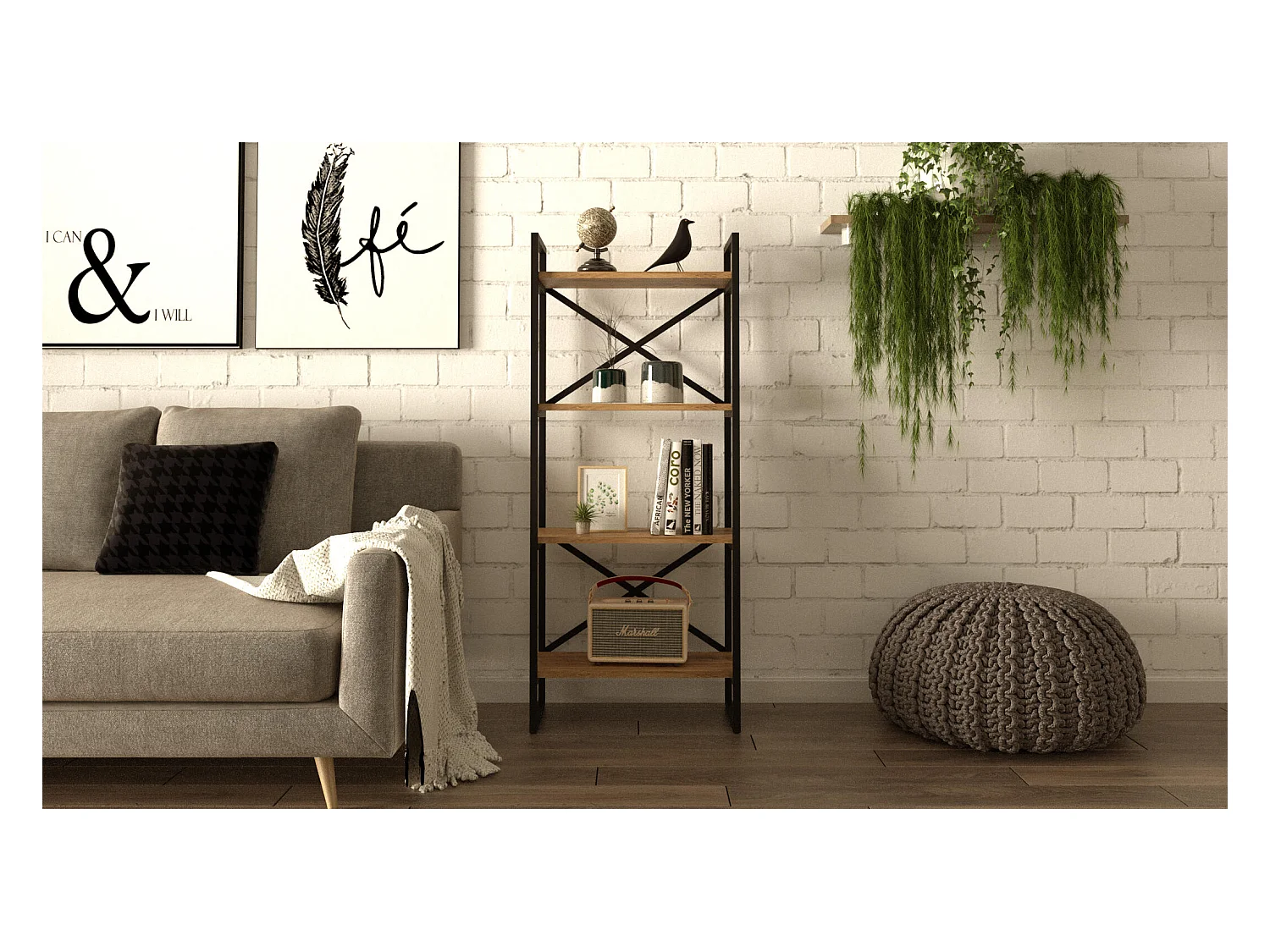 Vitrine VOYAGE SC55 55x30x138 Beige