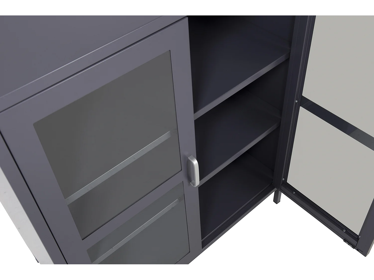 Vitrine ACERO SC80 2D 80x43x97 Cinzento