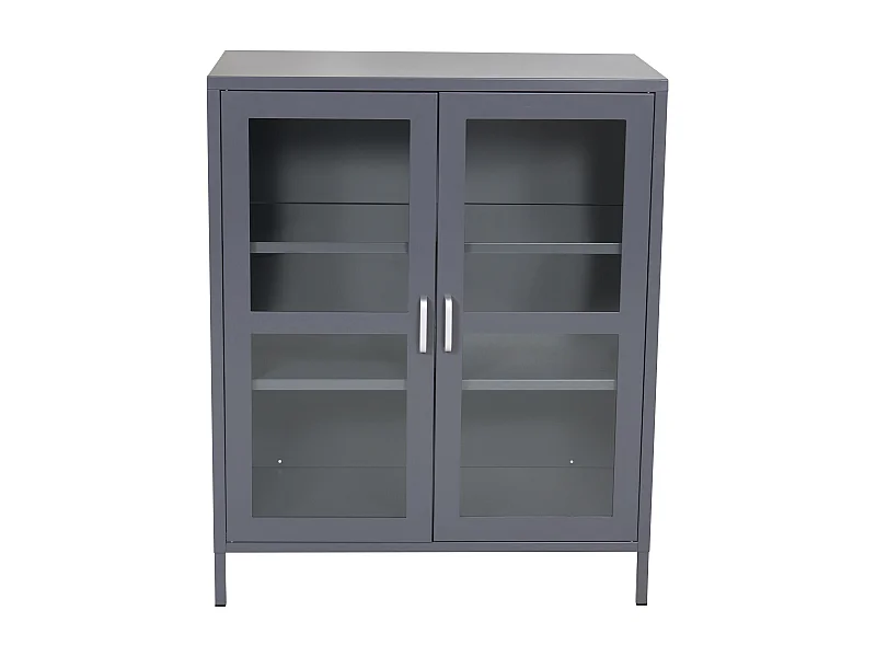 Vitrine ACERO SC80 2D 80x43x97 Cinzento