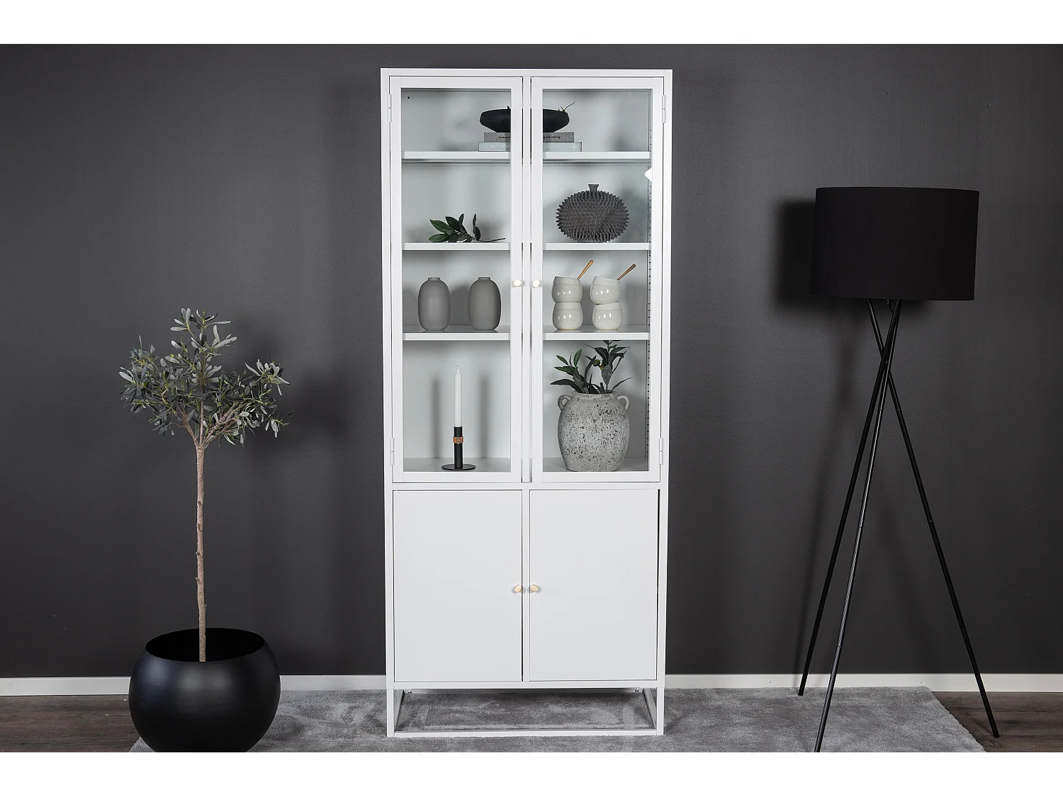 Vitrine BAKAL SC80 4D 80x41x190 Blanc