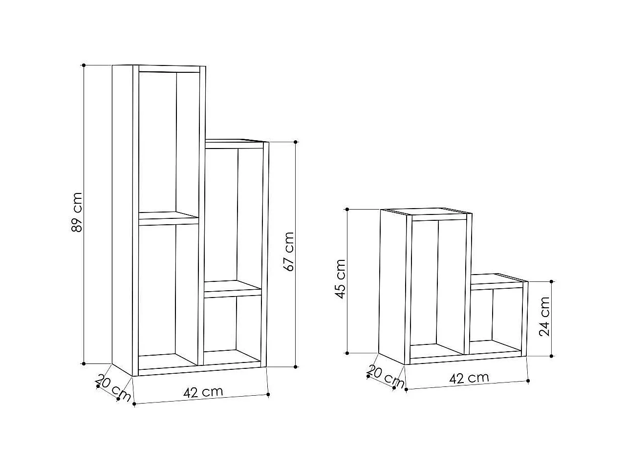 Etagère 10 tablettes H89 cm - Sule (No translation provided)