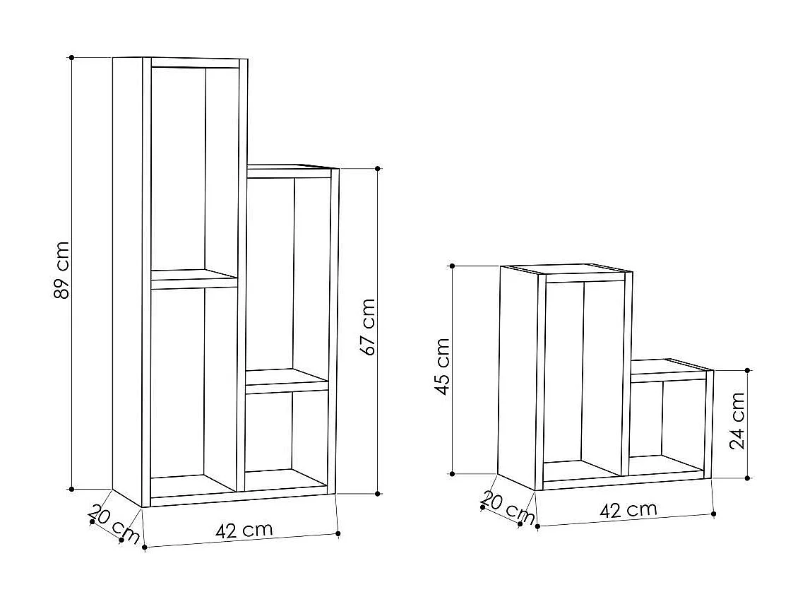 Etagère 10 tablettes H89 cm - Sule (No translation provided)