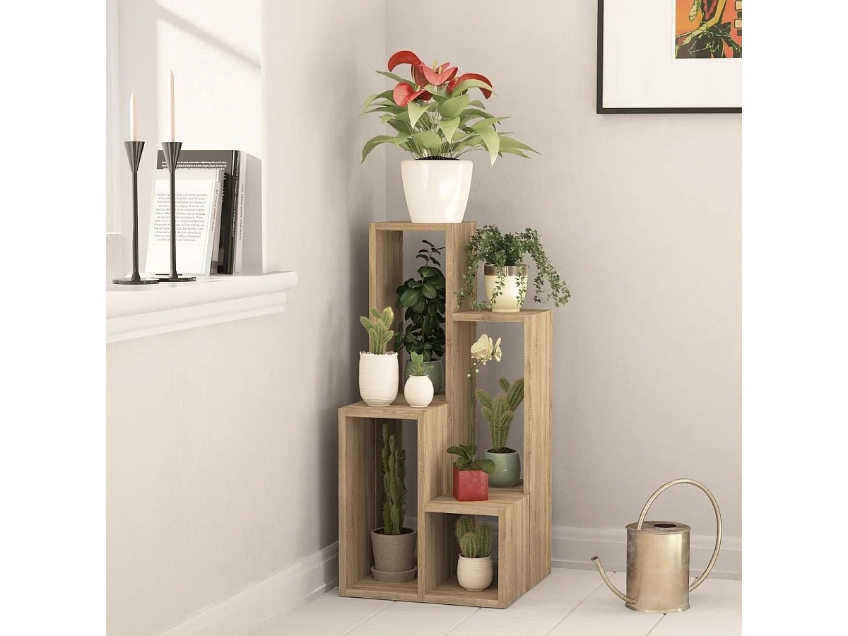 Estante de Carvalho – 42x89x20 cm e 42x45x20 cm – Carvalho – MDF revestido de melamina