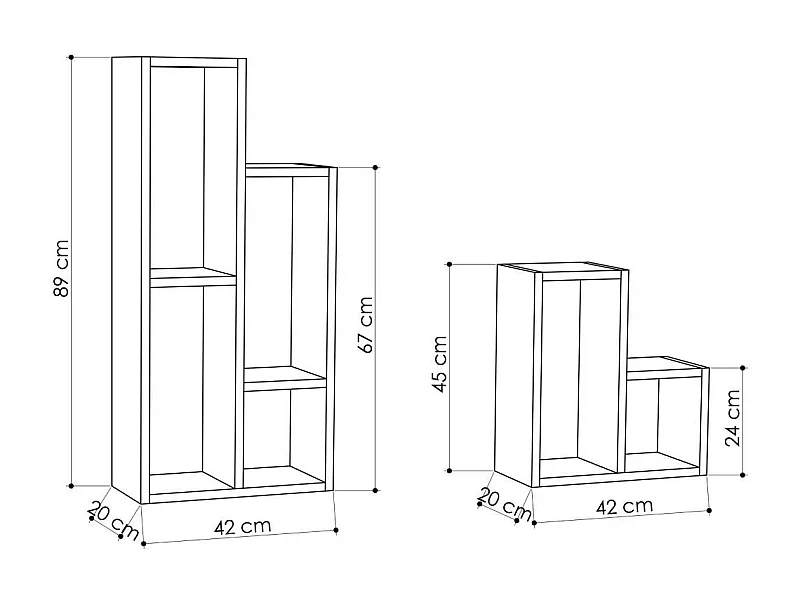 Etagère 10 tablettes H89 cm - Sule