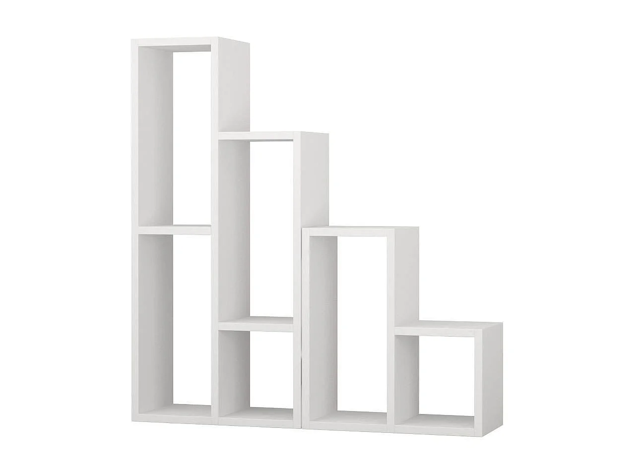 Estante moderna – 42x89x20 cm e 42x45x20 cm – Branca – Aglomerado revestido com melamina