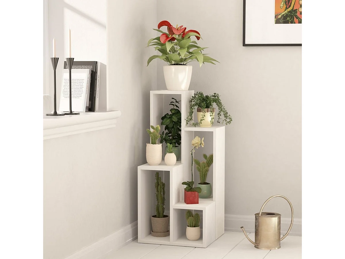 Estante moderna – 42x89x20 cm e 42x45x20 cm – Branca – Aglomerado revestido com melamina