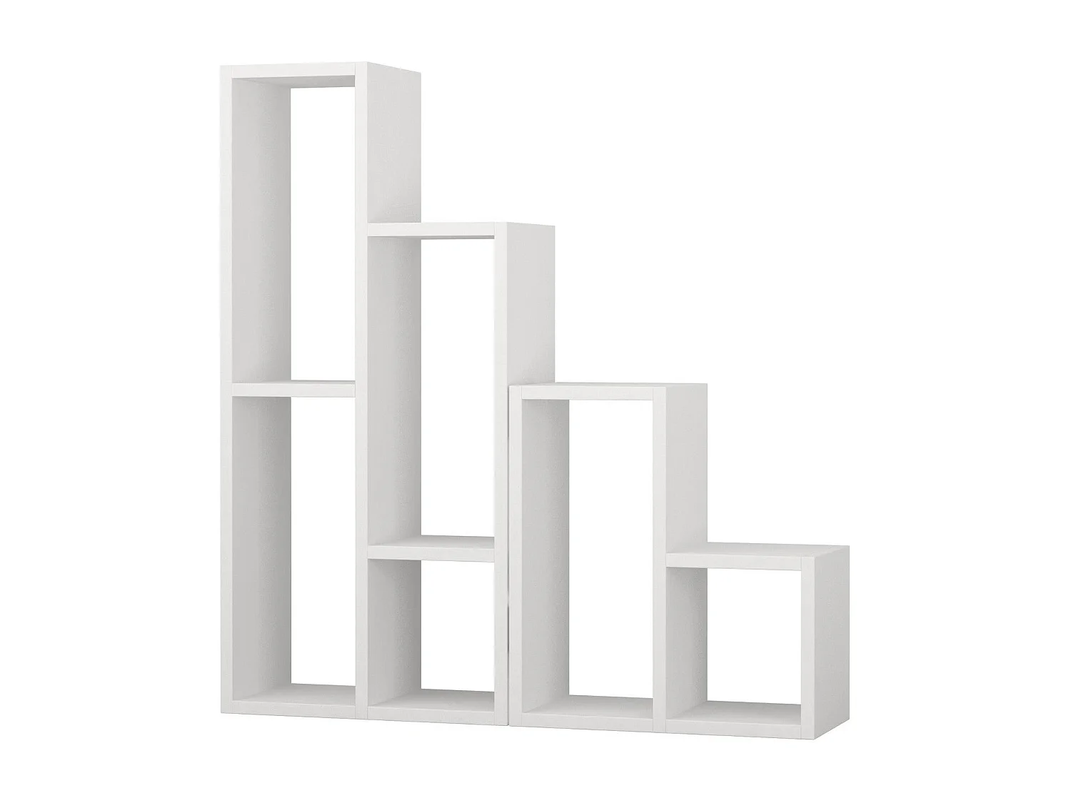 Estante moderna – 42x89x20 cm e 42x45x20 cm – Branca – Aglomerado revestido com melamina