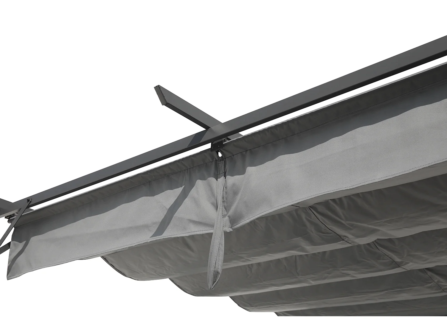 Floraya - Tonnelle de Jardin / Pavillon de Jardin avec toit ouvrant extensible - 286x286x230 cm - Anthracite