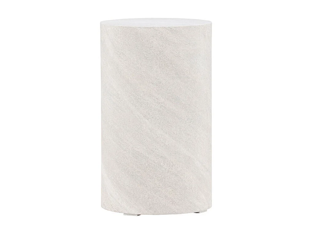 Tavolo angolare York Ø30cm con piedistallo grigio.