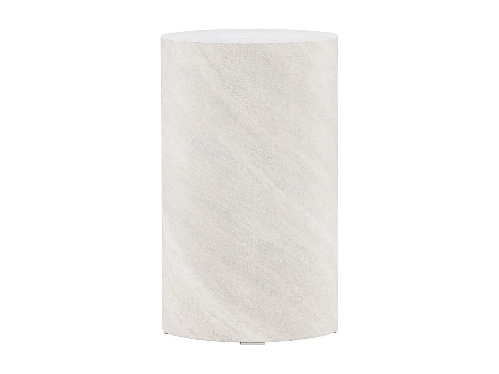 Tavolo angolare York Ø30cm con piedistallo grigio.